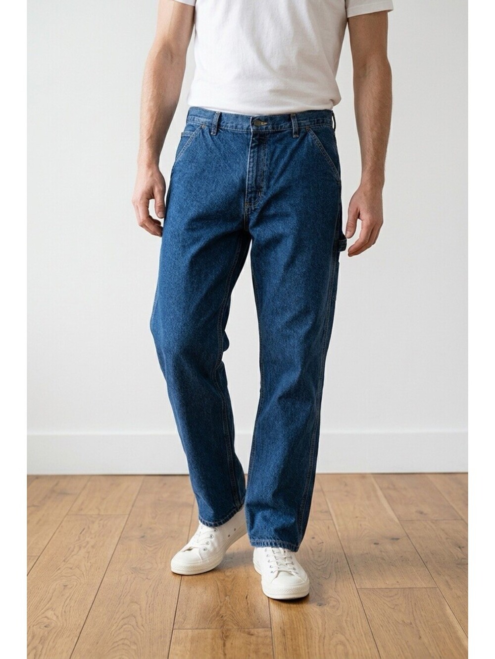 Carhartt B13-DPS Loose Fit Mens 38 x 32 Blue  Jeans Dungaree Fit Carpenter